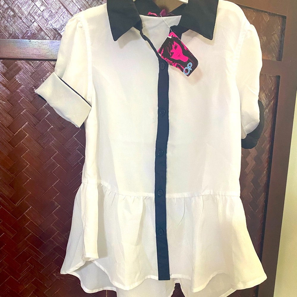 Black and White top for girls